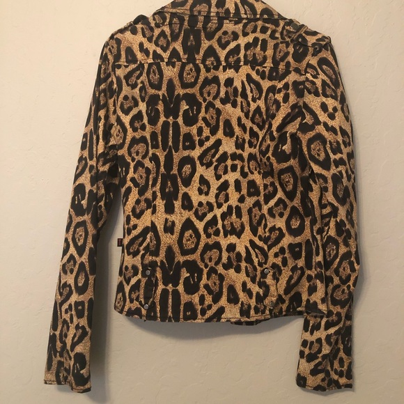 Tripp NYC Leopard Wild Child Moto Jacket NWT Small - Picture 5 of 5